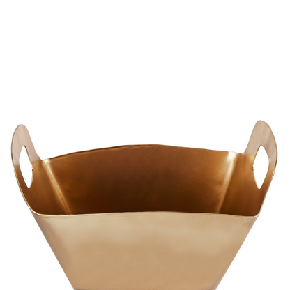 Home Gold Ice Bucket With Handles Champagne Cooler
