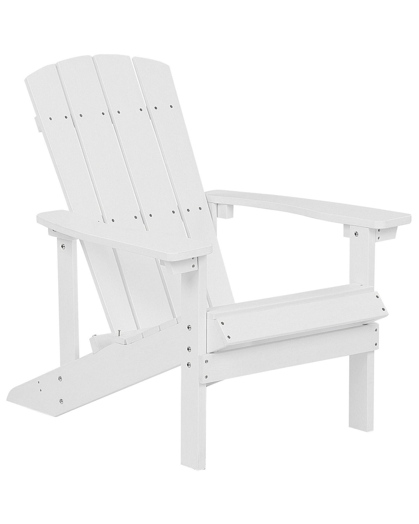 Garden Chair White Faux Wood Weather Resistant Modern Outdoor Lounge Elegant