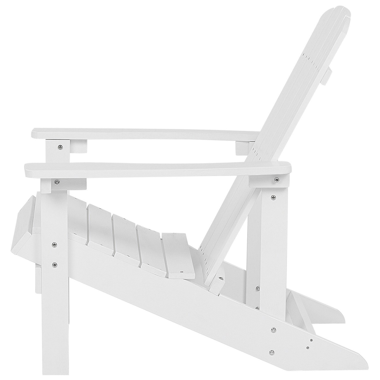 Garden Chair White Faux Wood Weather Resistant Modern Outdoor Lounge Elegant