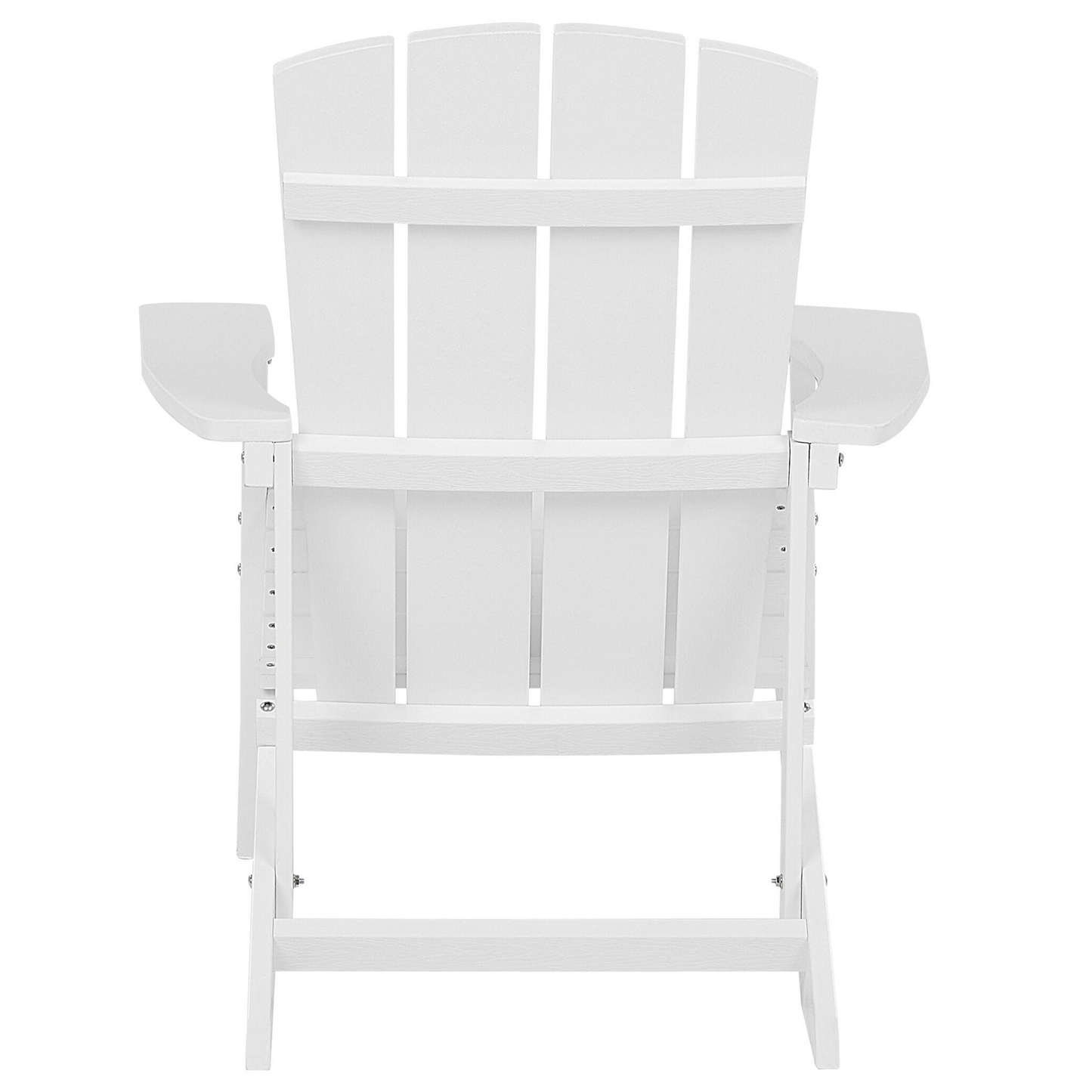 Garden Chair White Faux Wood Weather Resistant Modern Outdoor Lounge Elegant