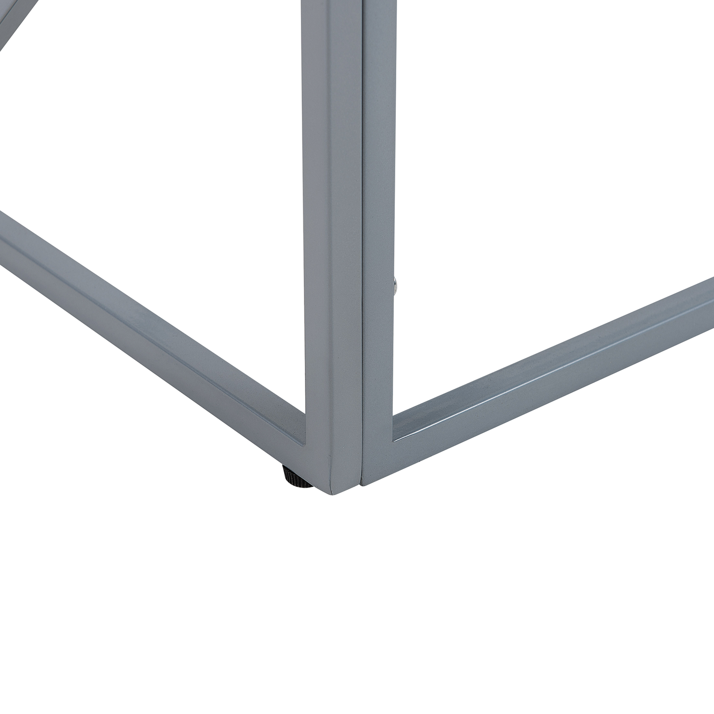 Design Geometric Glass Coffee Table 100 x 50cm Silver Frame