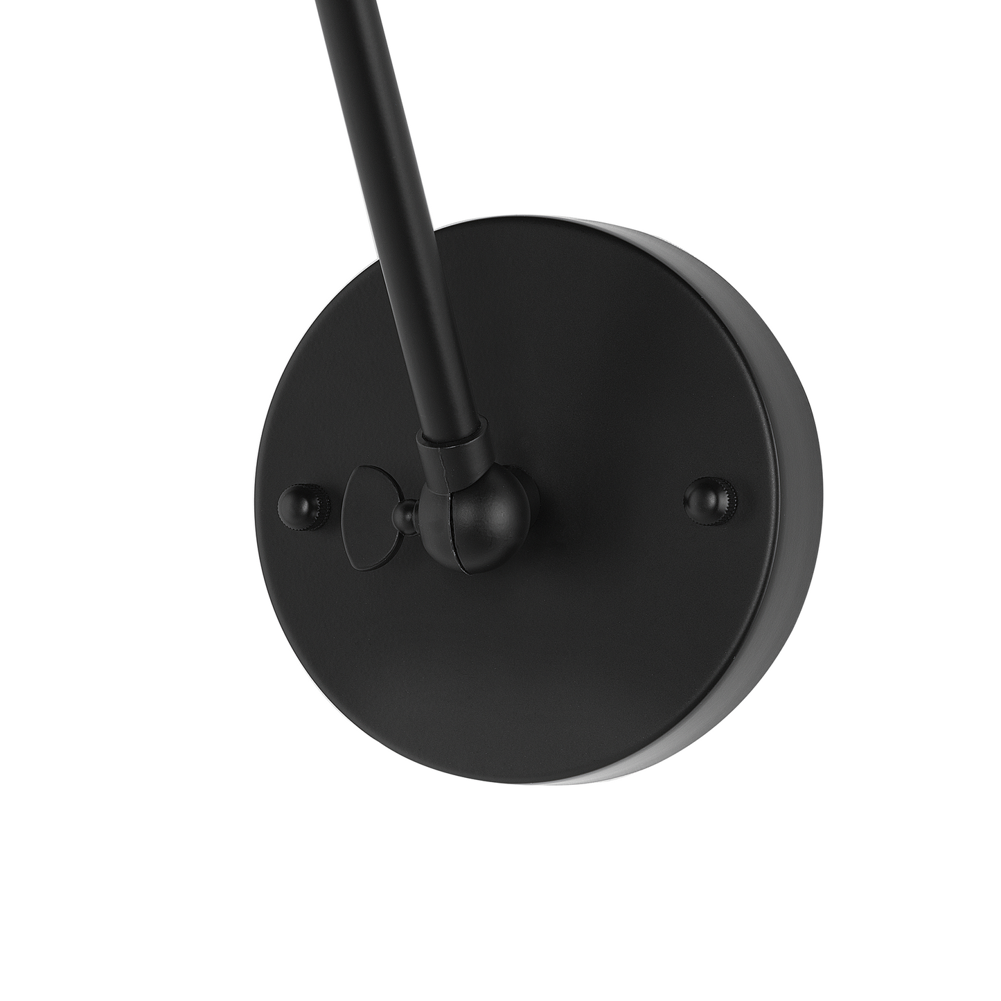 Auralux Set Of 2 Black Metal Wall Lamps With Adjustable Arms