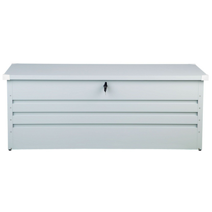 Outdoor Storage Box Galvanized Steel 600L Light Grey