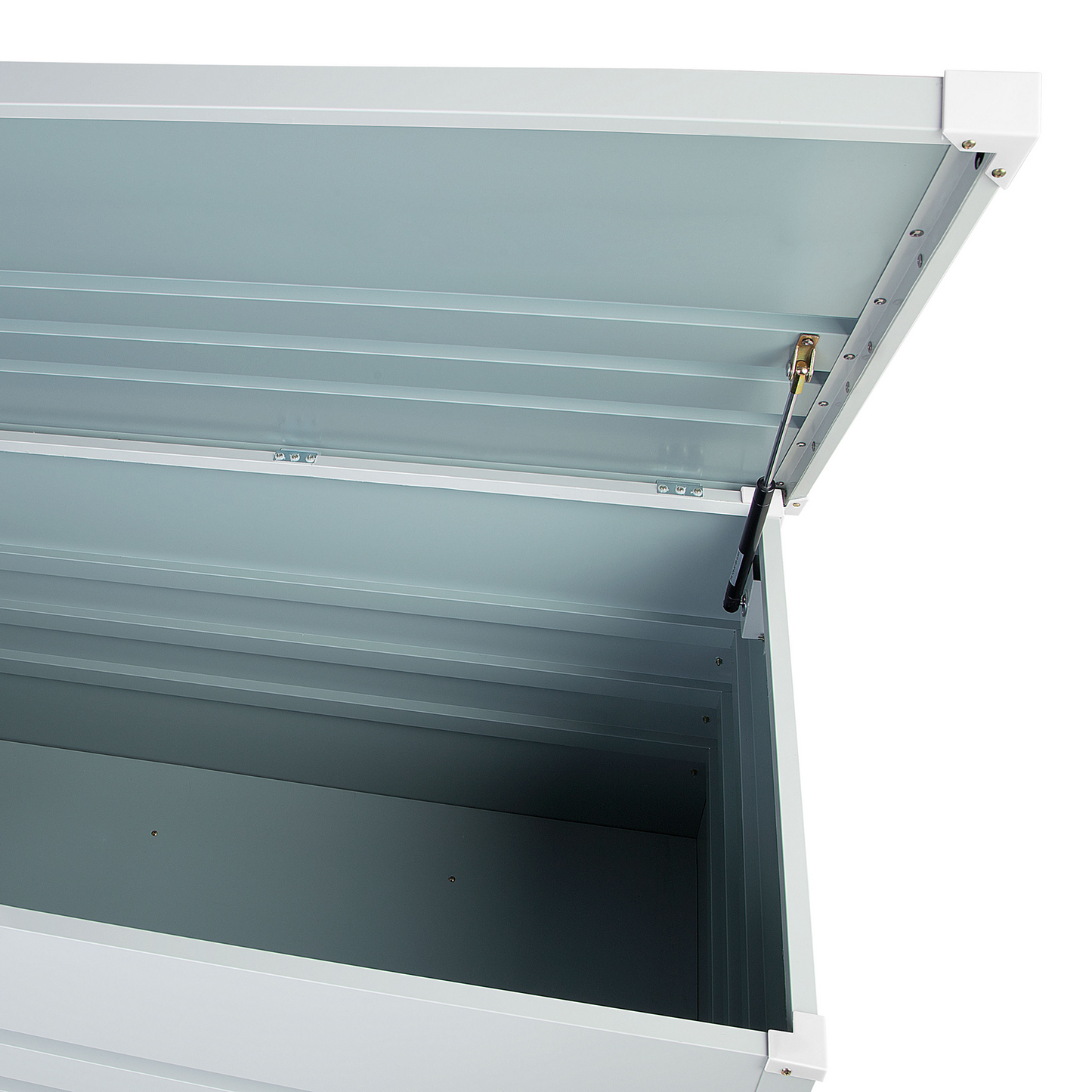 Outdoor Storage Box Galvanized Steel 600L Light Grey