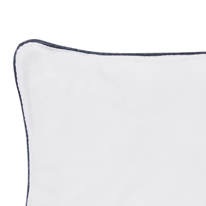 2 Pack 80 x 80 White Japara Cotton Pillows Microfibre Fill