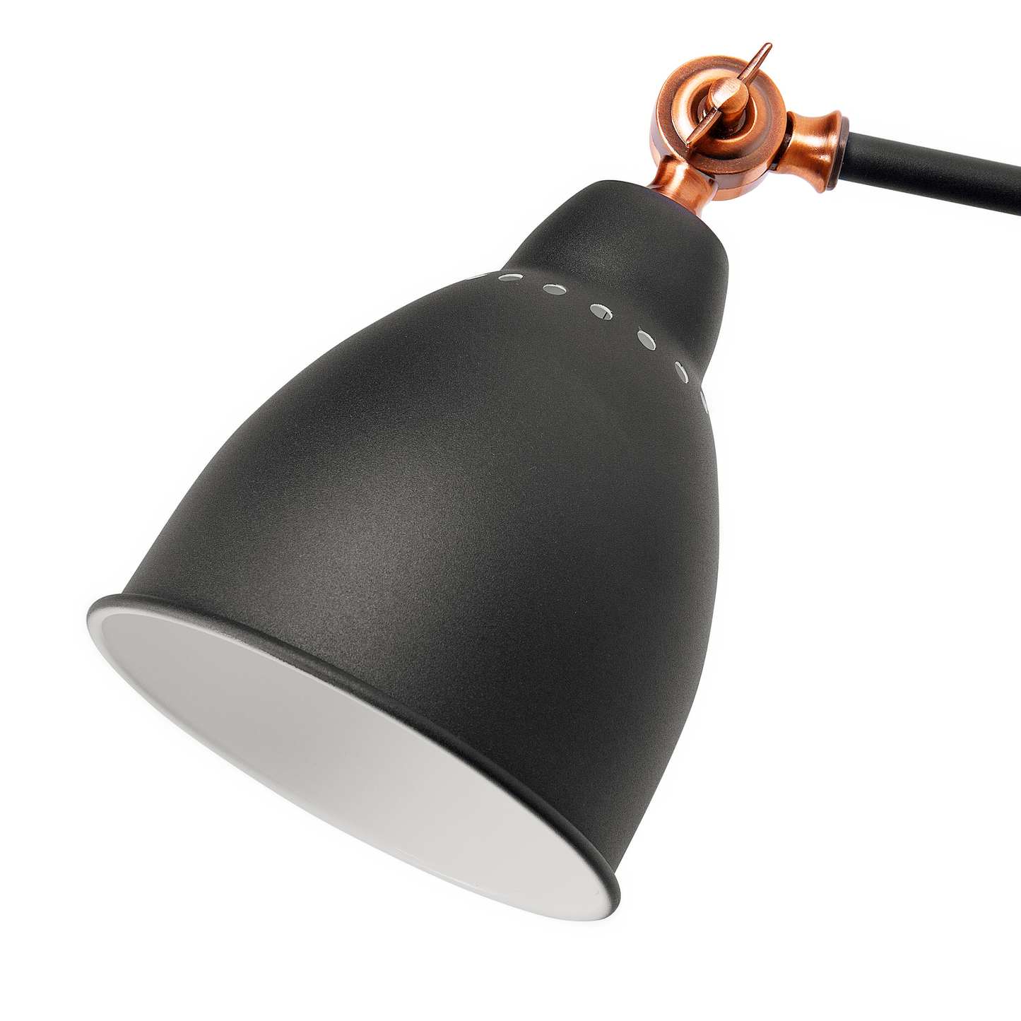 Graphite Grey Set Of 2 Wall Spot Lamps With Metal Swing Arm