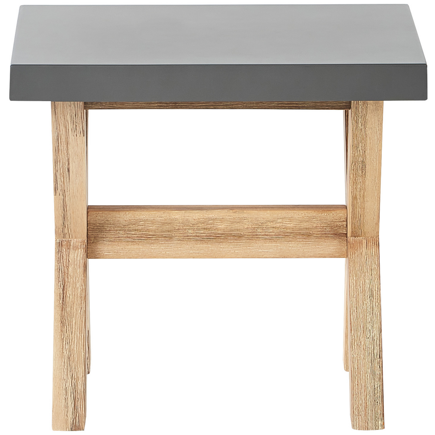 Acacia Wood Co Outdoor Garden Stool Grey Fibre Cement Seat