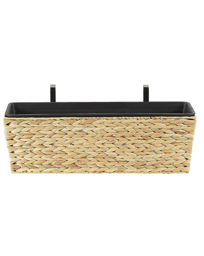 Plant Pot Beige 60 x 20cm Water Hyacinth With Drain Holes