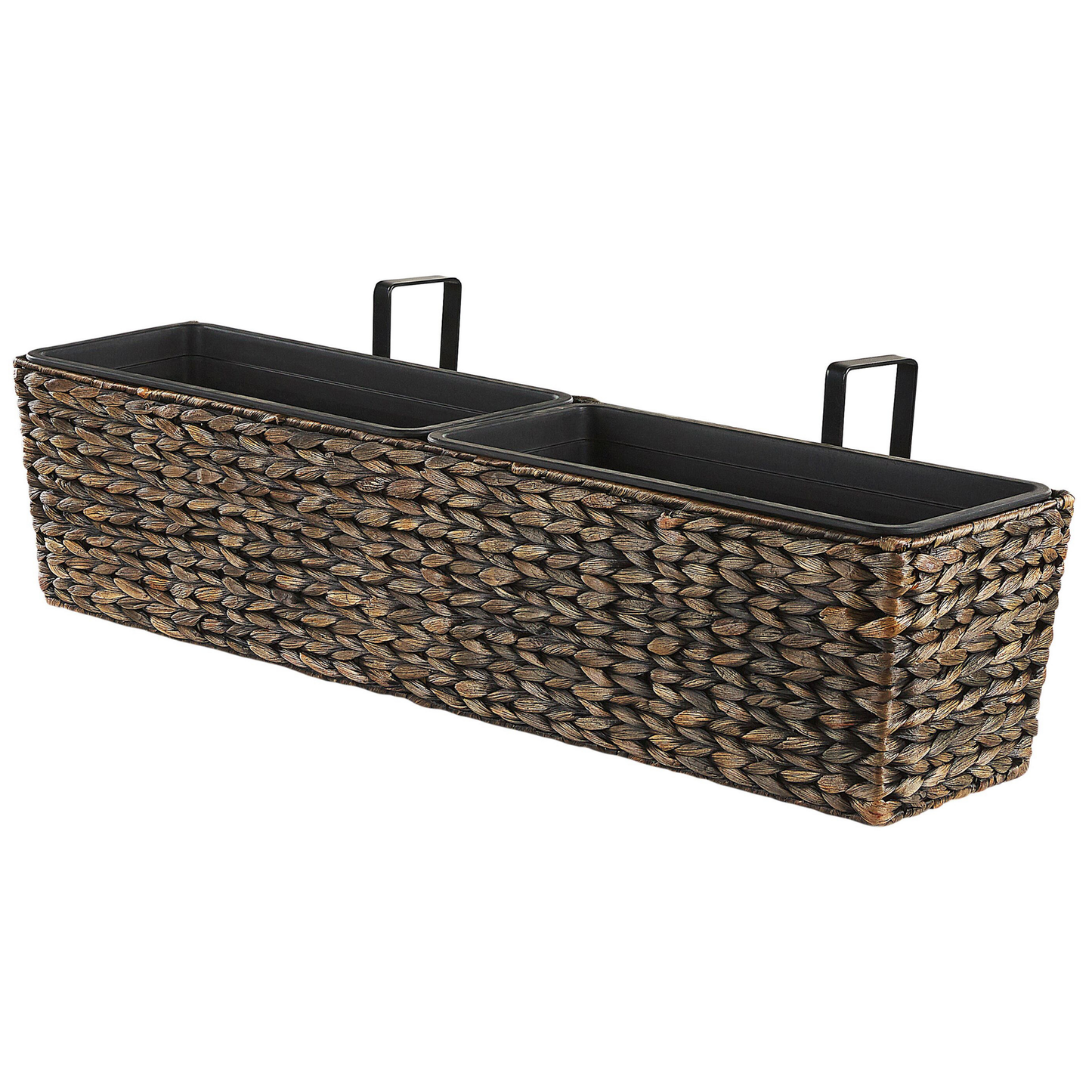 Brown Water Hyacinth Plant Pot 80 x 20cm Drain Holes