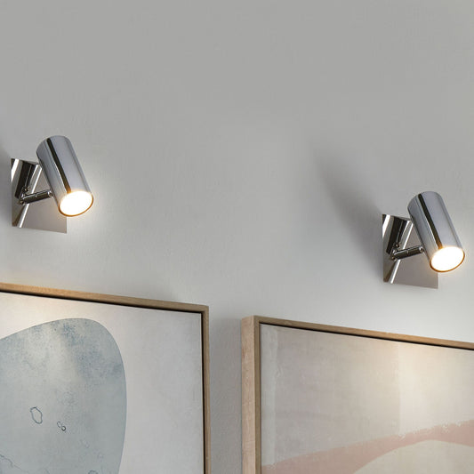 Wall Lamps Silver Metal Adjustable Glossy Spotlight Modern