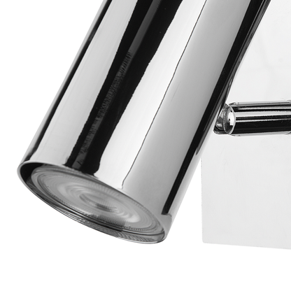 Wall Lamps Silver Metal Adjustable Glossy Spotlight Modern