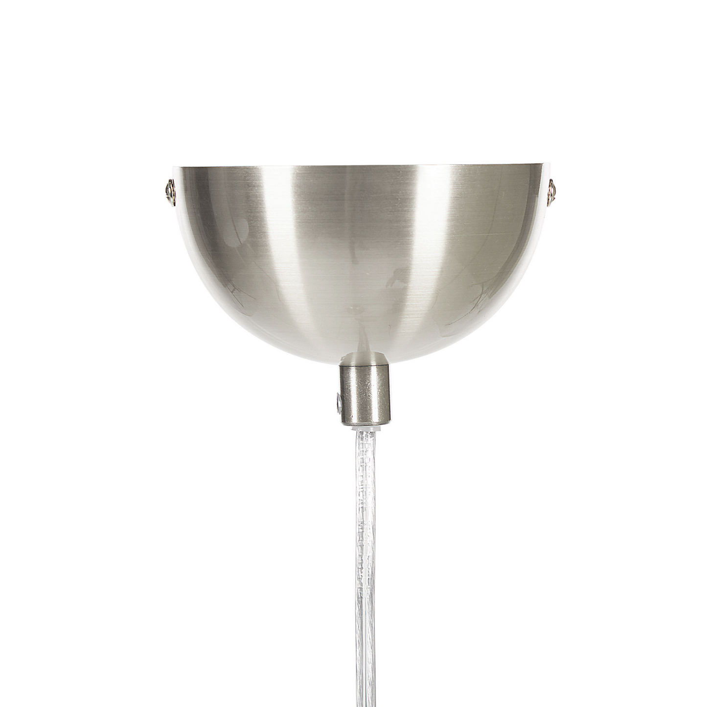 Pendant Lamp Silver Metal With White Interior Modern Design Hanging Kitchen Light Fixture