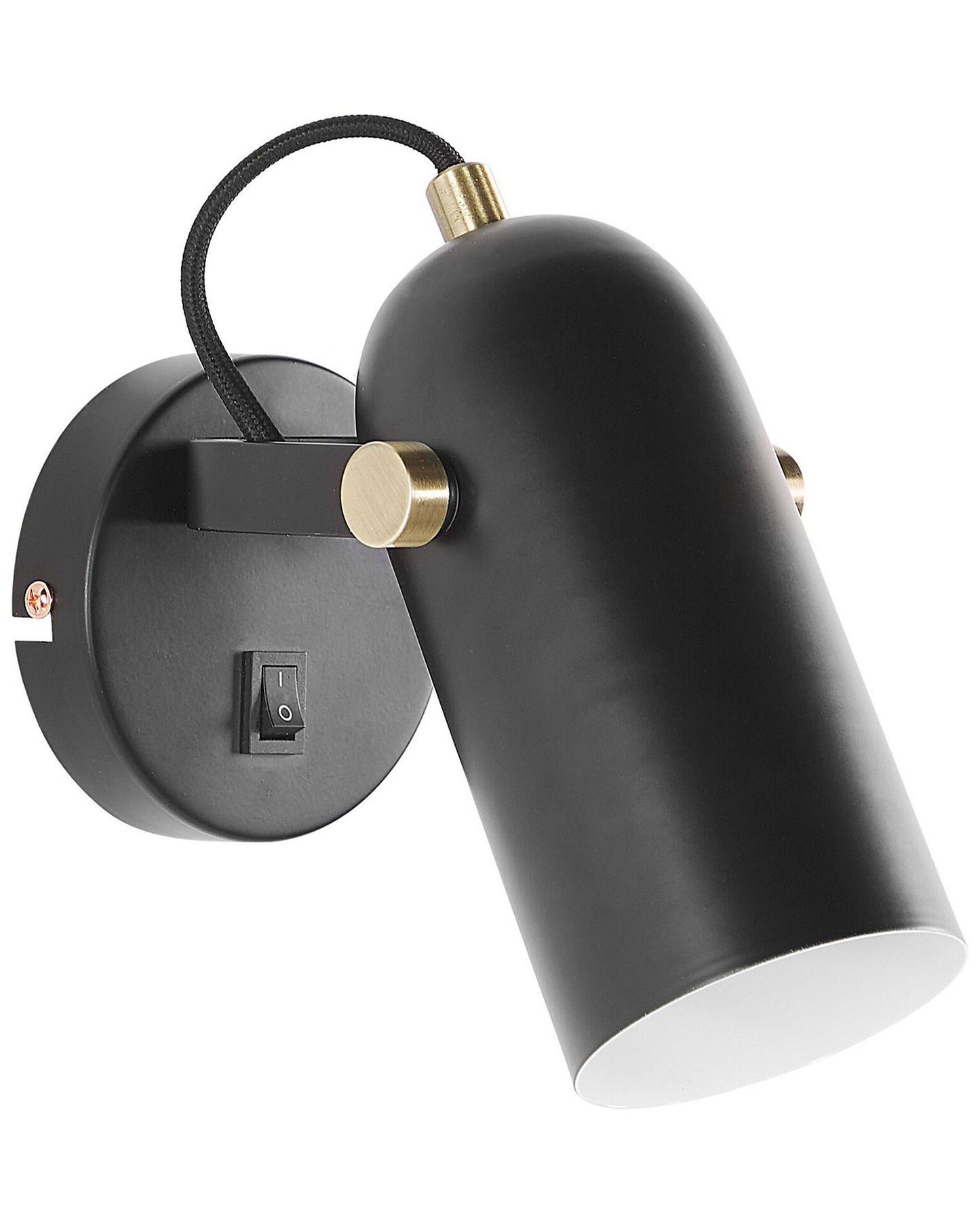 Wall Lamp Black Metal 17cm Adjustable Industrial Spotlight