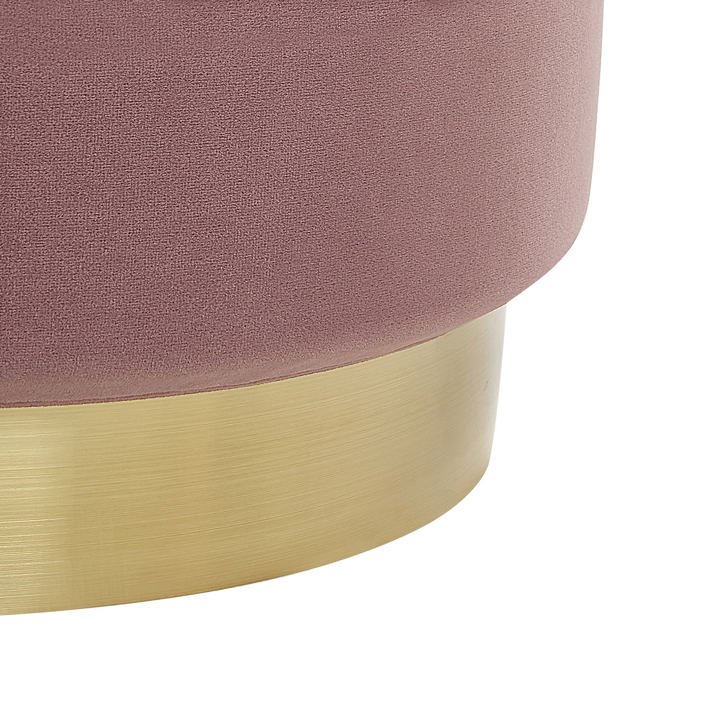 Set Of 2 Storage Pouffes Yellow Velvet With Gold Base