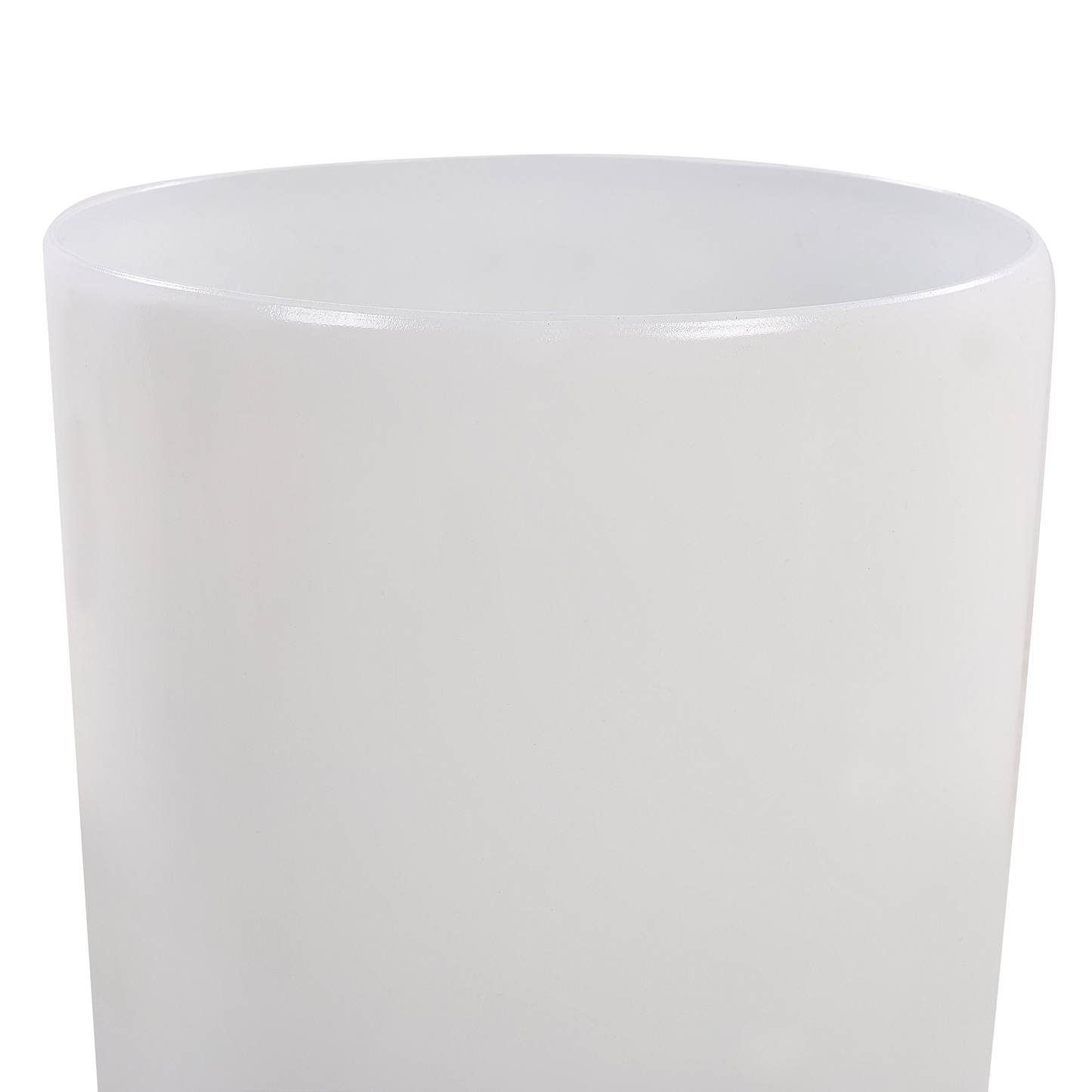 Modern Tall White High Gloss Plant Pot 32cm Indoor Outdoor
