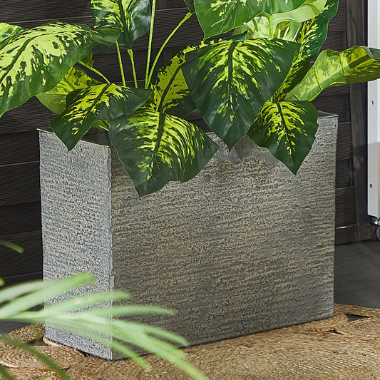 Grey Rectangular Planter 45 x 60 x 25cm Indoor Outdoor