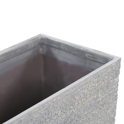 Grey Rectangular Planter 45 x 60 x 25cm Indoor Outdoor