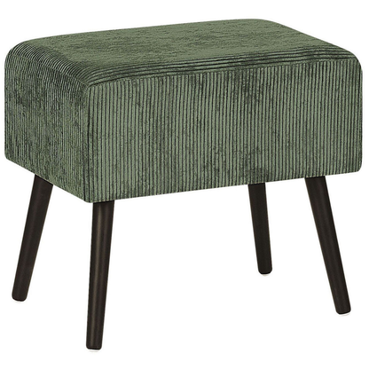 Side Table With Storage Corduroy Dark Green 46 x 50 x 35cm