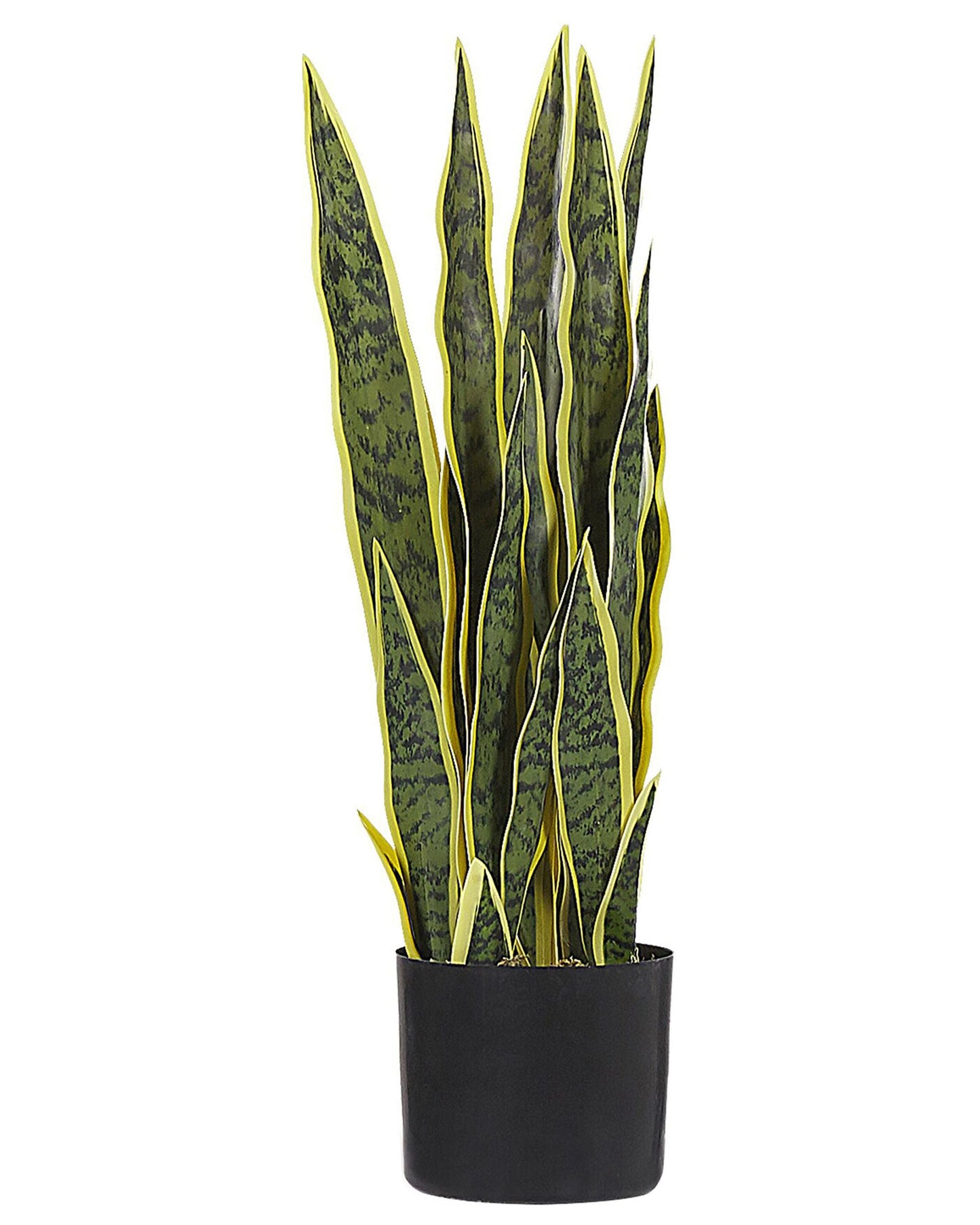 Artificial Snake Plant Potted 63cm Green Black Decor Indoor