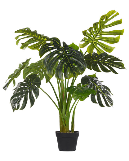 Artificial Potted Monstera Plant 113cm Green Black Decorative Indoor Accessory