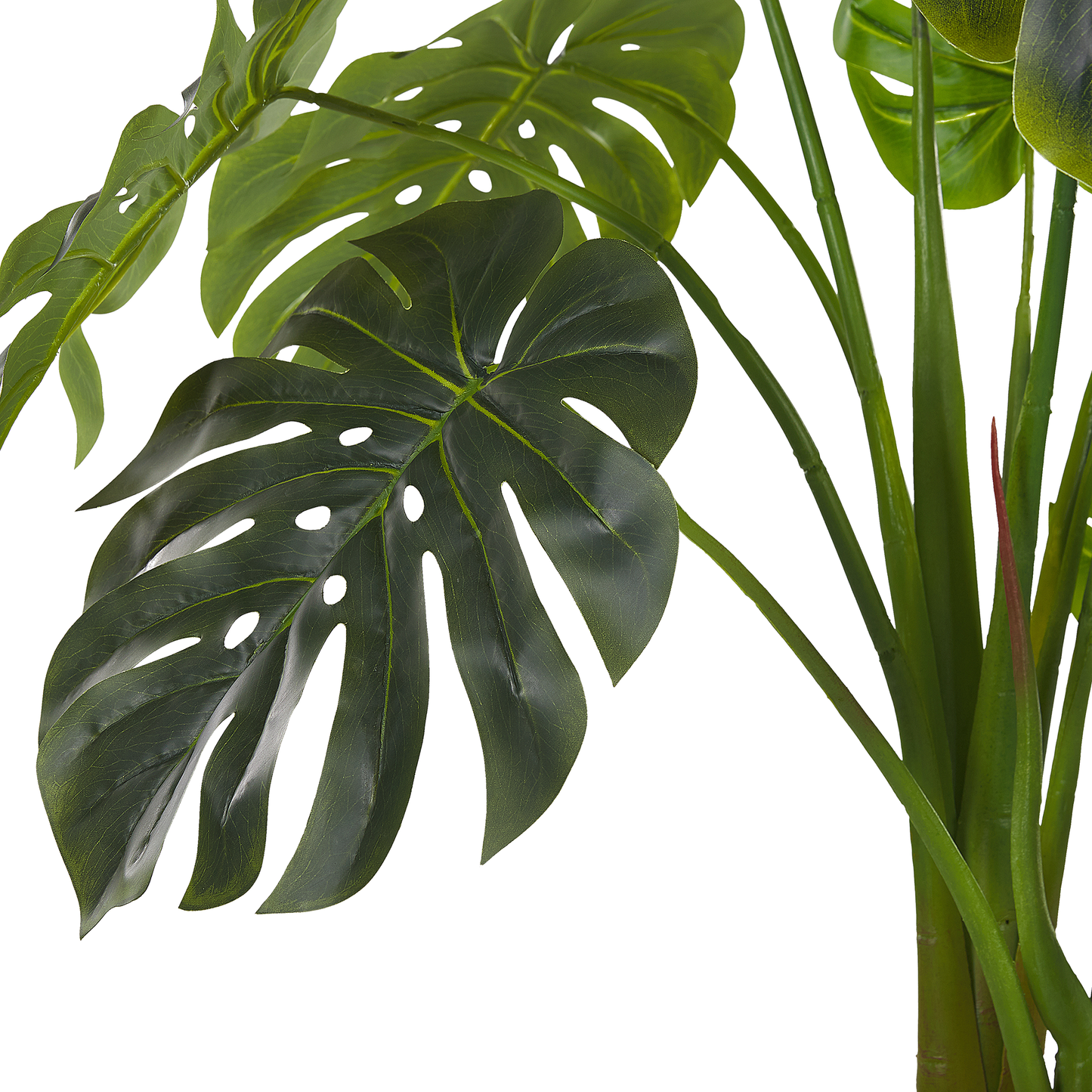 Artificial Potted Monstera Plant 113cm Green Black Decorative Indoor Accessory
