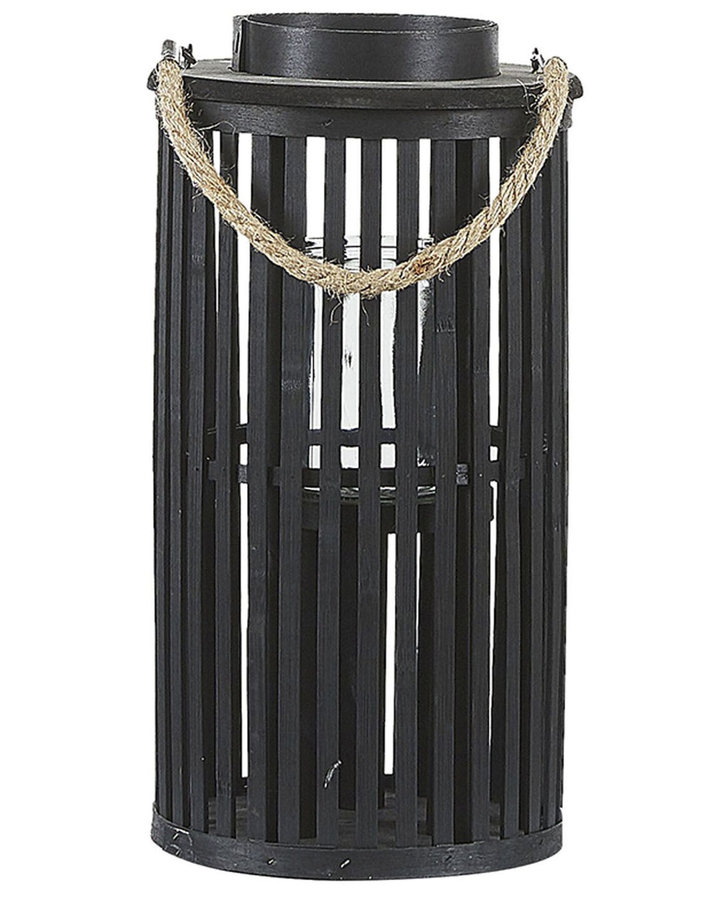 Lantern Candle Holder 40cm Black Boho Style