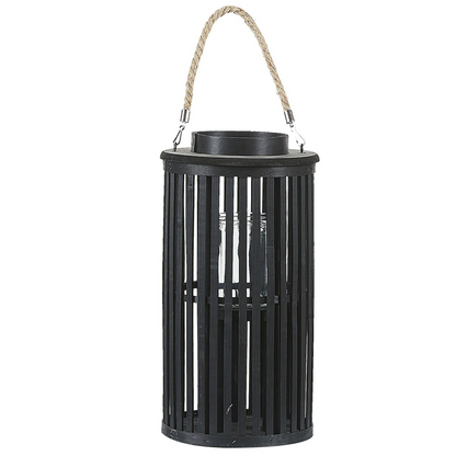 Lantern Candle Holder 40cm Black Boho Style