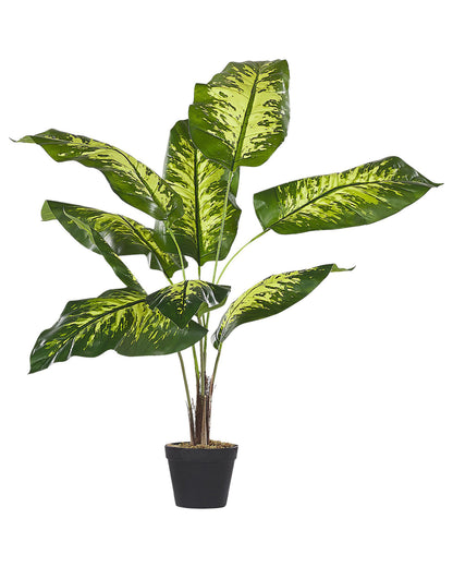 Living Dieffenbachia Potted Artificial Plant 122cm Green and Black Synthetic Indoor Decor