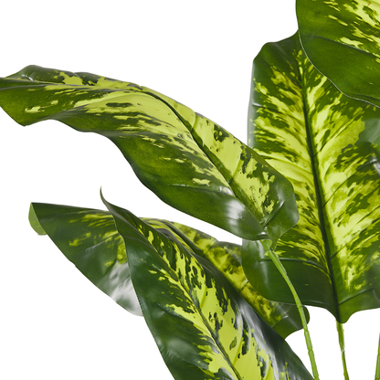 Living Dieffenbachia Potted Artificial Plant 122cm Green and Black Synthetic Indoor Decor