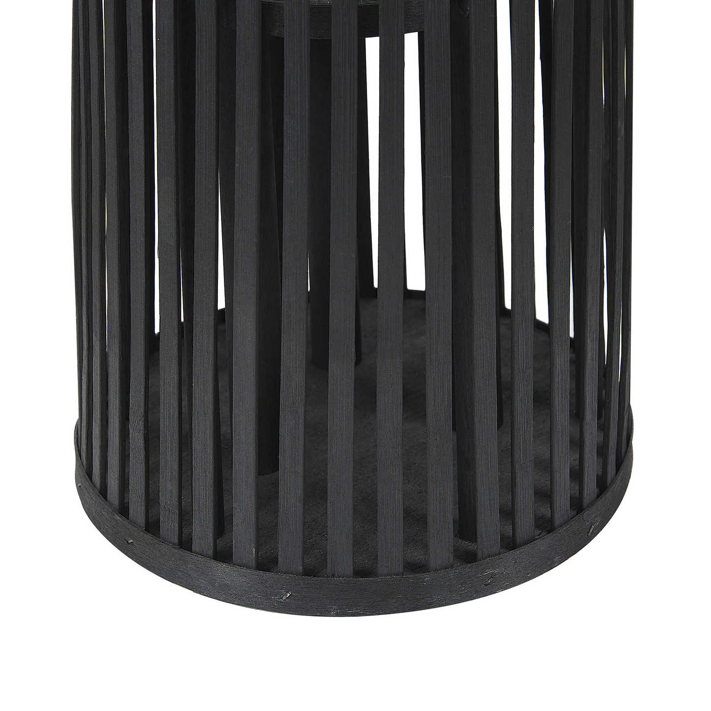 Willow Wood Lantern 80cm Black Candle Holder Boho Style