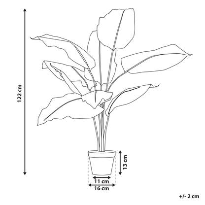Living Dieffenbachia Potted Artificial Plant 122cm Green and Black Synthetic Indoor Decor