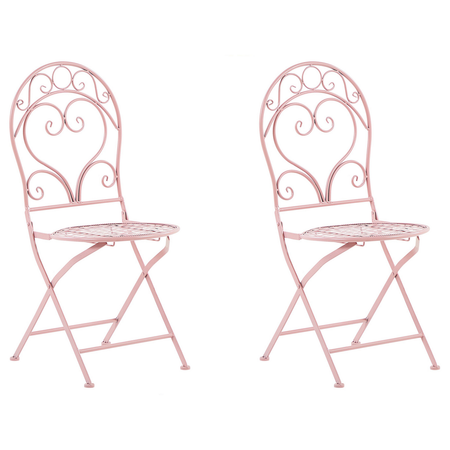 Pink Garden Bistro Set 3 Piece Metal Powder Coated