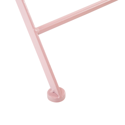 Pink Outdoor Chairs Set Vintage Scrollback Iron 2-Pack