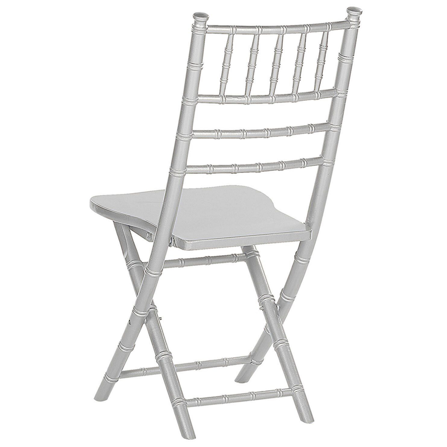 4 Pack Folding Chairs Beechwood Silver Finish