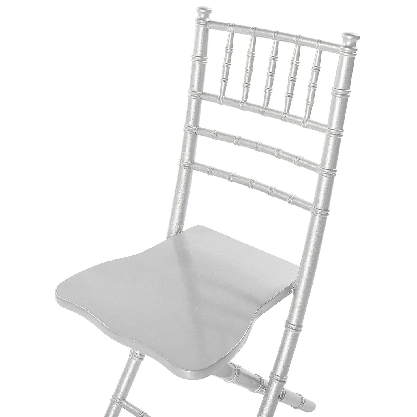 4 Pack Folding Chairs Beechwood Silver Finish