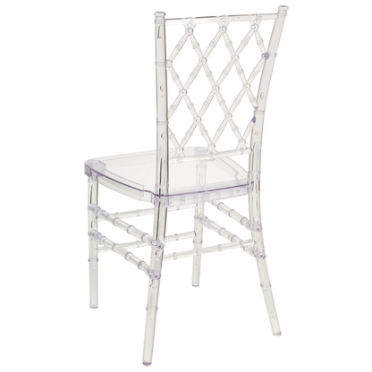 Transparent Dining Chairs Set Of 2 Armless Vintage Modern