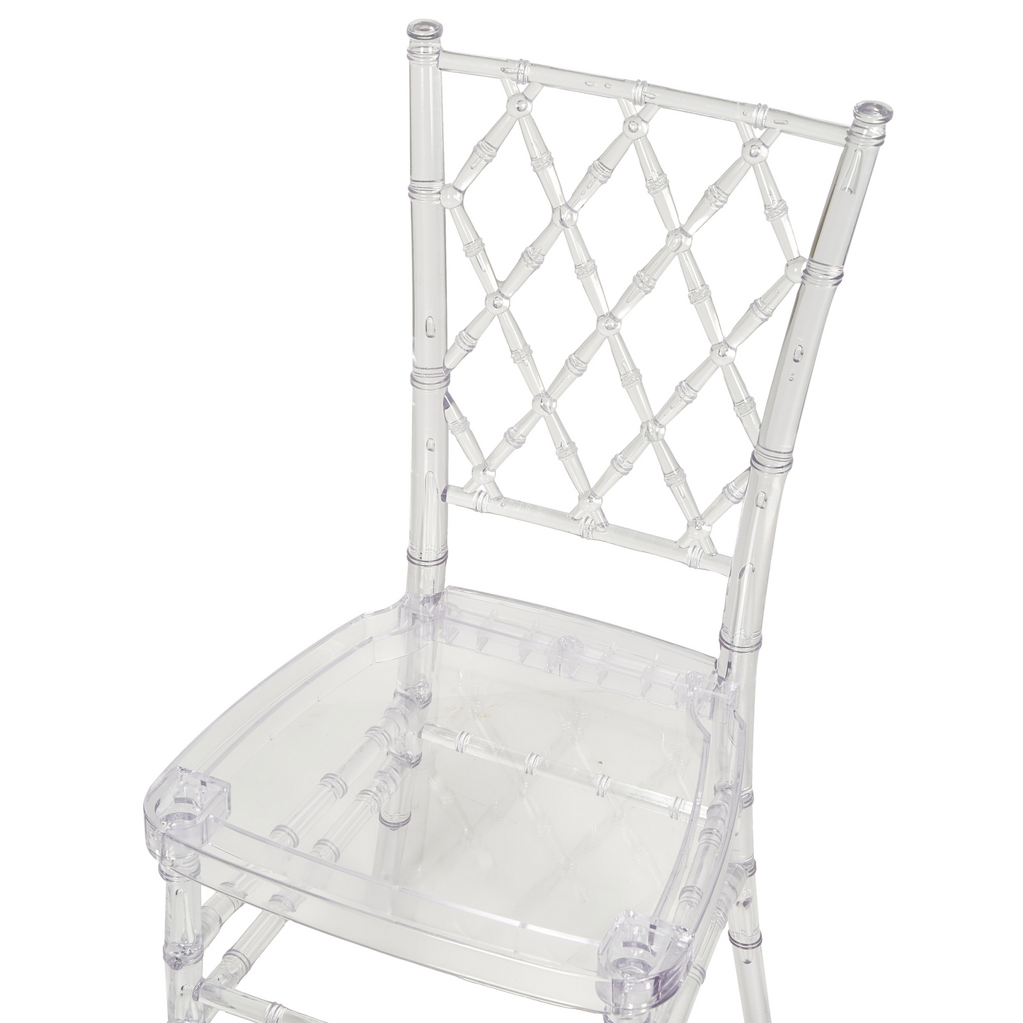 Transparent Dining Chairs Set Of 2 Armless Vintage Modern