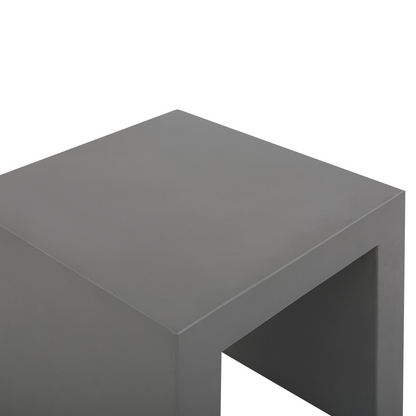 Garden Stools Set Of 2 Grey Concrete Modern Industrial
