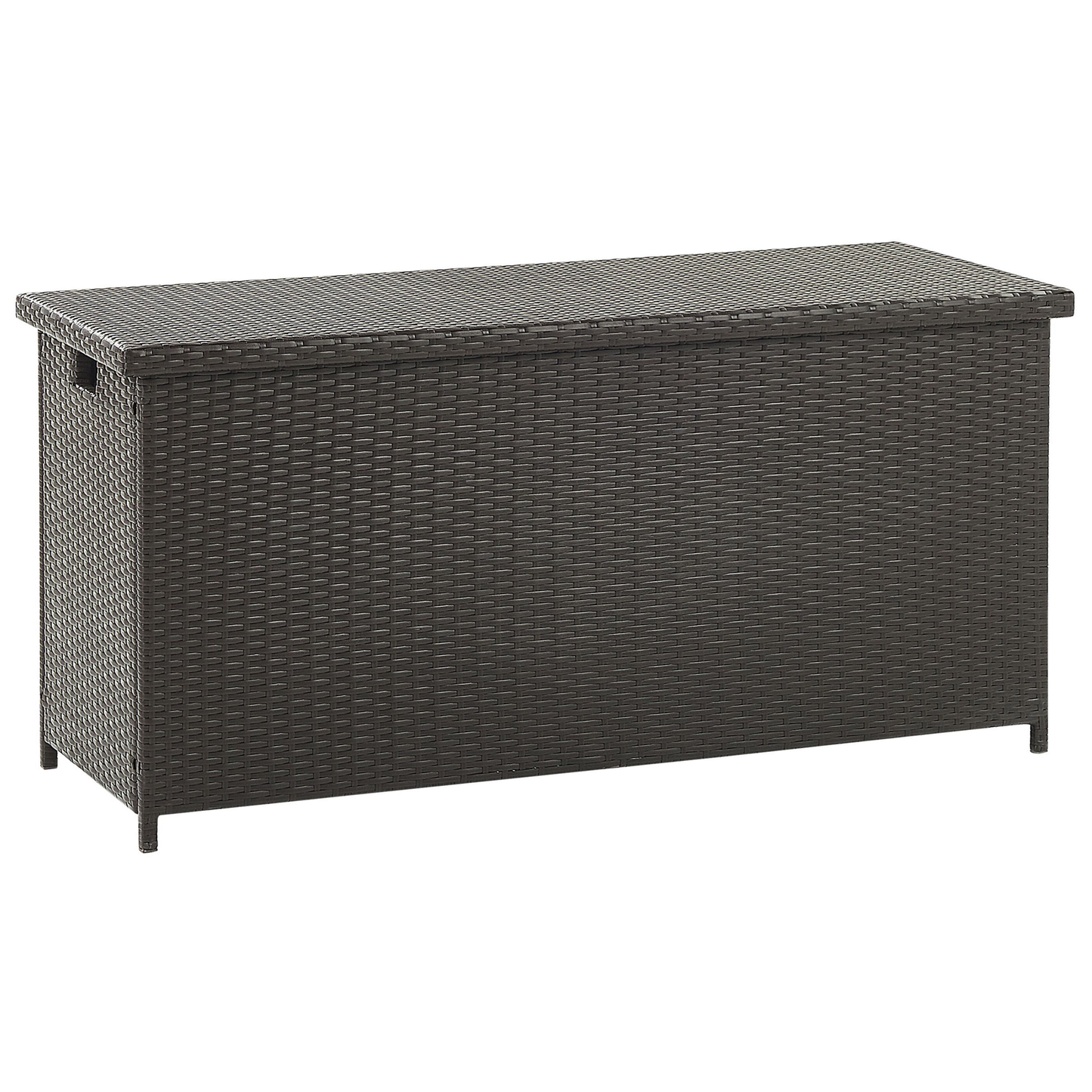 Outdoor Storage Box Brown Faux Rattan Garden Chest 126 x 46cm