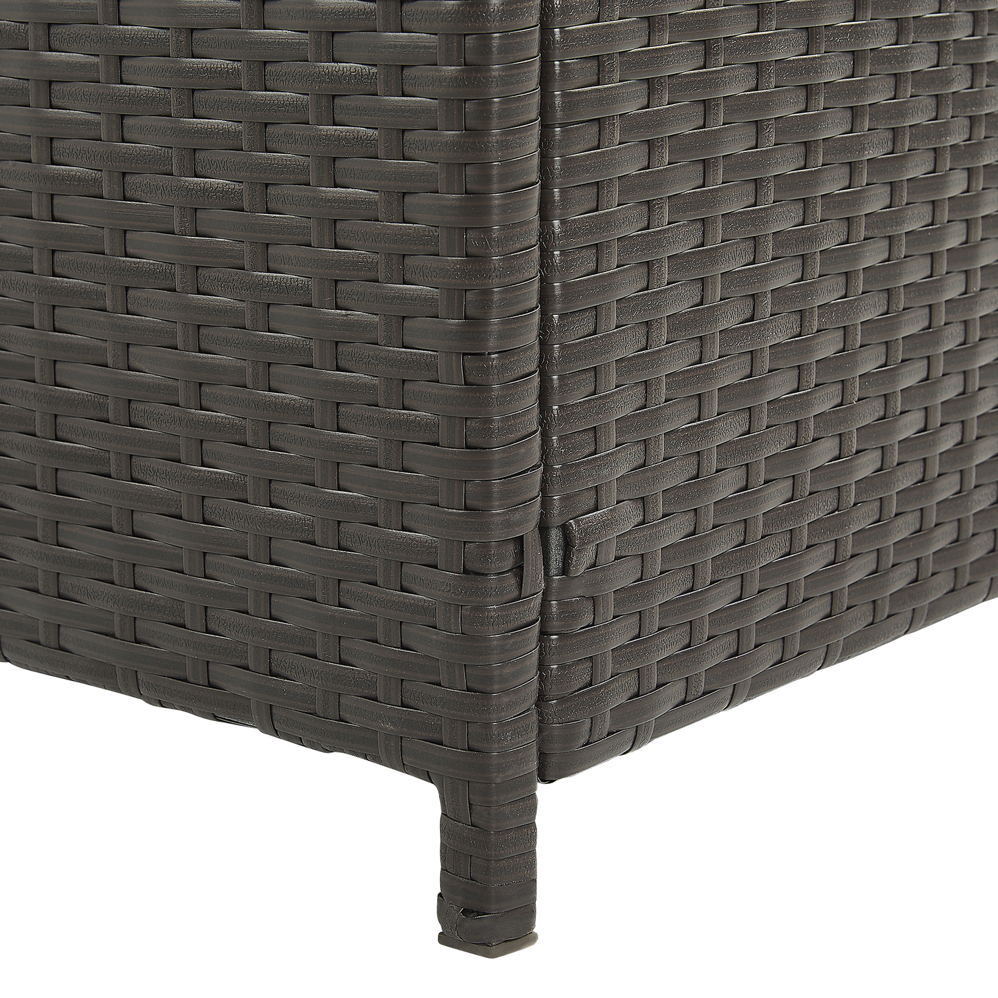 Outdoor Storage Box Brown Faux Rattan Garden Chest 126 x 46cm