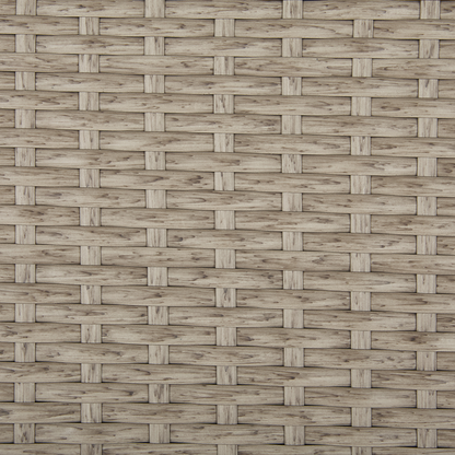 Outdoor Storage Box Beige Faux Rattan 126 x 46cm