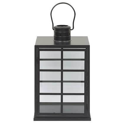Lantern Black Metal 27cm Glass Wall With Handle For Scandinavian Decor