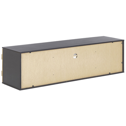 TV Stand Barn Style 43cm Light Brown and Black Particle Board with Cabinet and Drawer