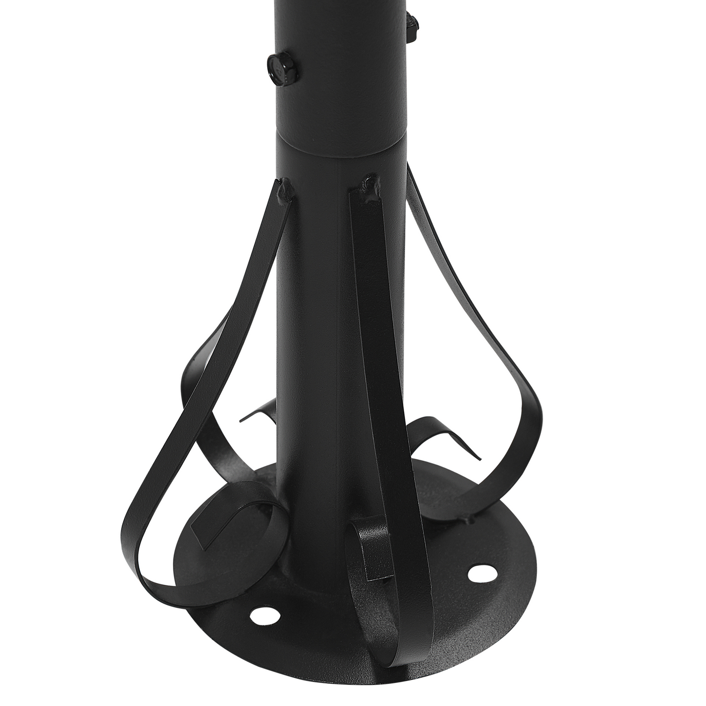 Gazebo Beige Fabric Round 368cm Garden Canopy Black Steel Frame