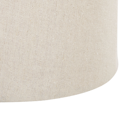 Kids Pouffe Beige Faux Linen Upholstered Footstool With Hidden Storage Compartment