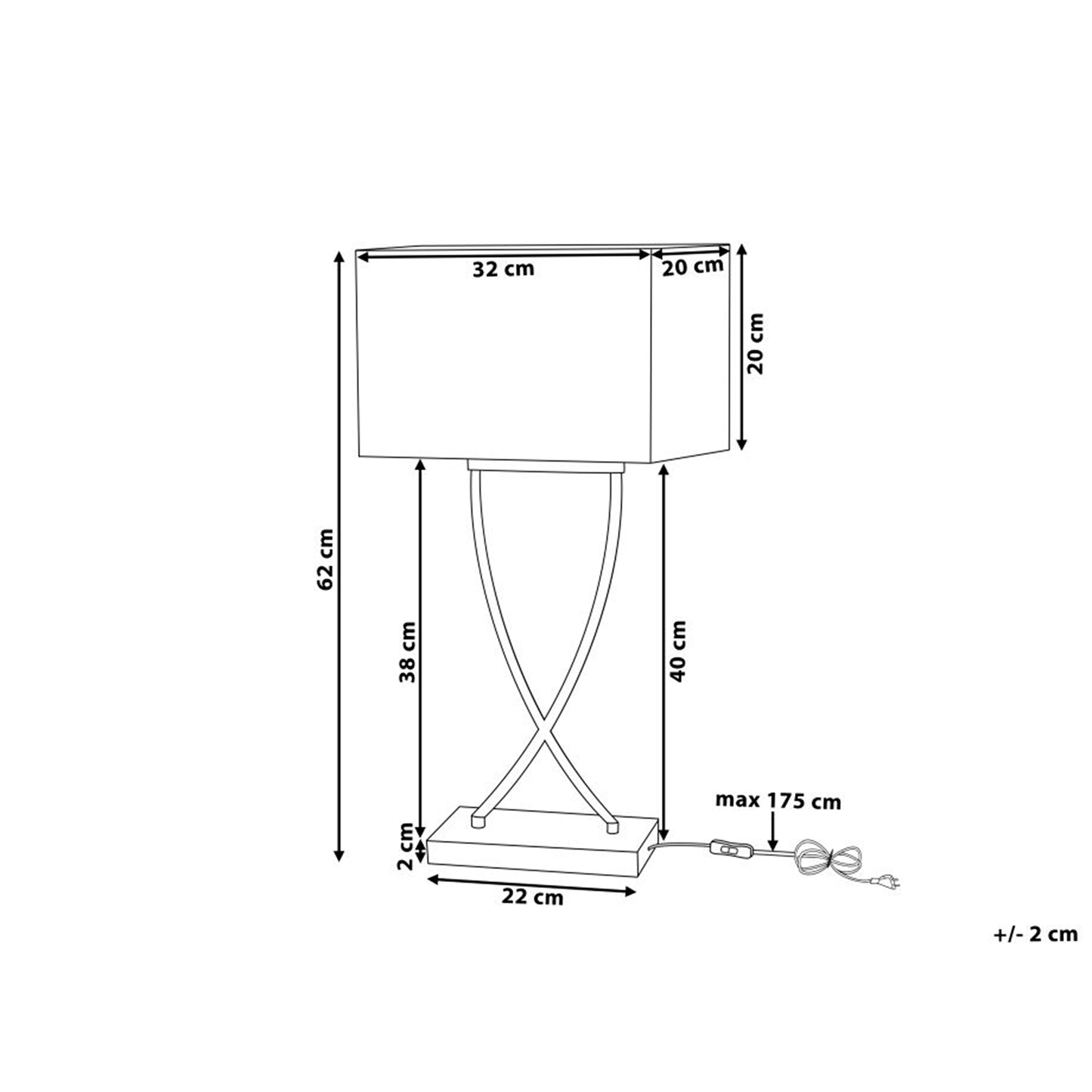 Table Lamp Silver Metal Helix Tube With Black Rectangular Shade 62H Cm Modern Living Room