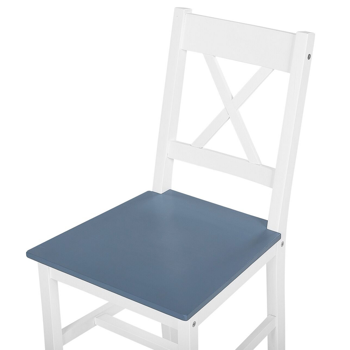 Dining Set 4 Seater White Solid Pine Wood 120 x 75cm