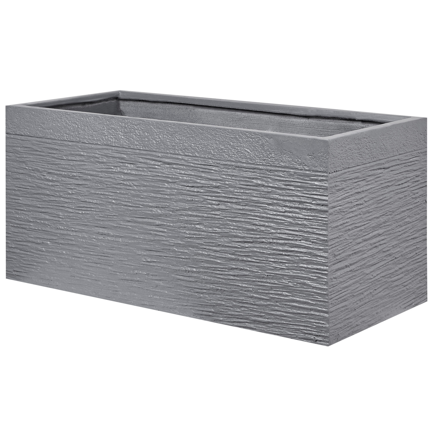 Grey Fibre Clay Plant Pot Rectangular Planter 80 x 37 x 38cm