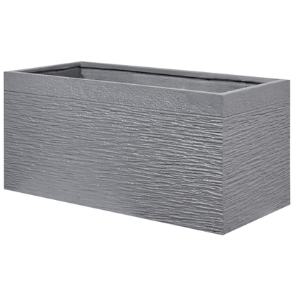 Grey Fibre Clay Plant Pot Rectangular Planter 80 x 37 x 38cm