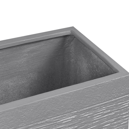 Grey Fibre Clay Plant Pot Rectangular Planter 80 x 37 x 38cm